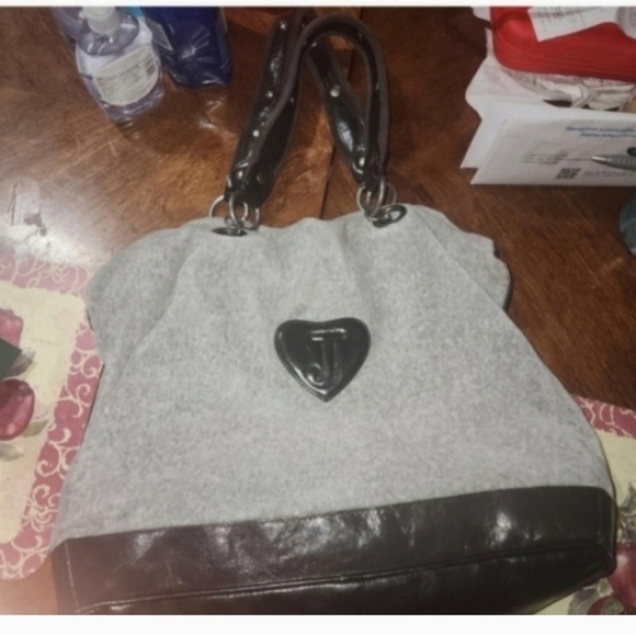 FINAL💣💣  SUPER DUPERRR RARE NEW!!! Y2k VELOUR JUICY COUTURE FRINGE XL BAG - Picture 10 of 10